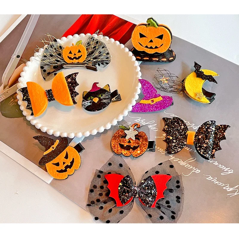 2021 New Fashion Halloween Girl Alligator Hair Clips For Baby Girls Hairpin Headwear Accessories Ball Dress Up |