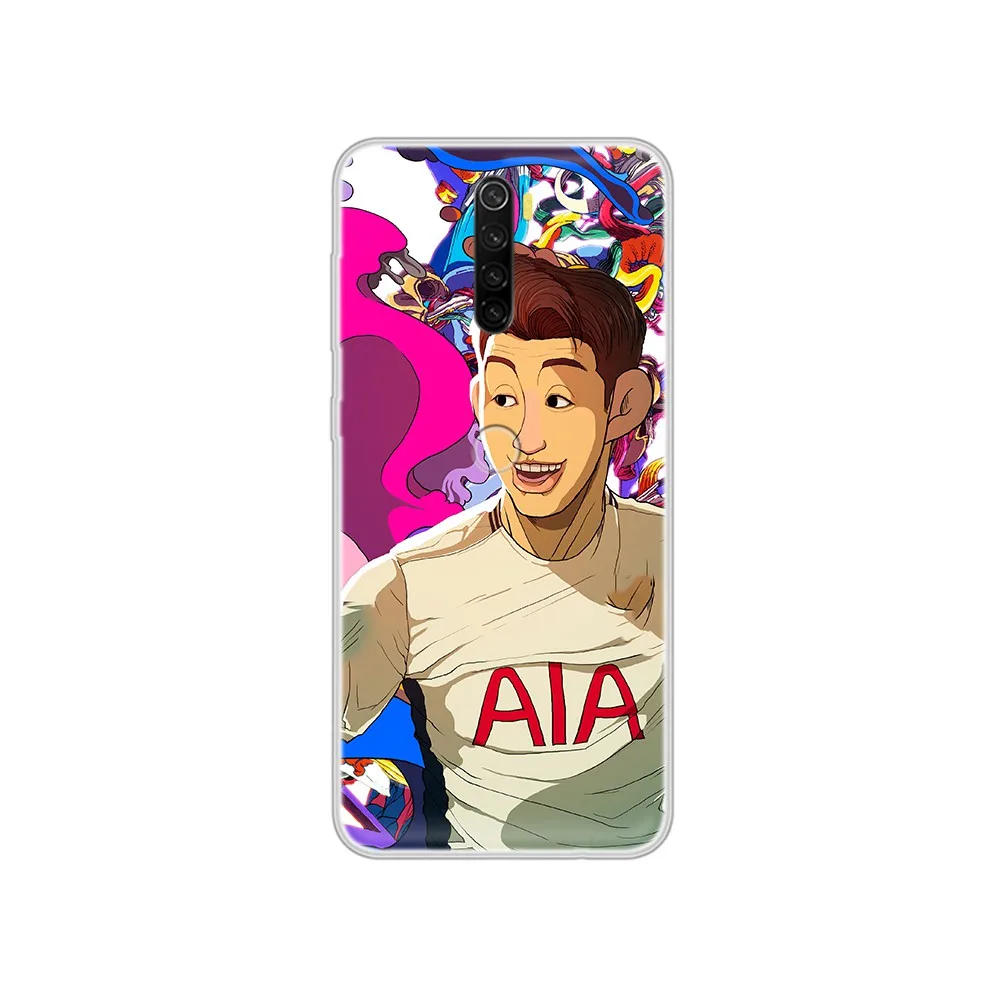 Son Heung Min Korean football star soft bumper Transparent Phone Case For XIAOMI Redmi Note 3 4 5 6 7 8 9 9s Pro max 8T 4X | Мобильные