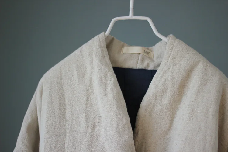 Женская утепленная куртка льняное пальто-туника в стиле Харадзюку для зимы |