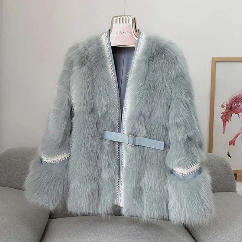 

off-Season Internet Celebrity Imitation Fox Fur Fur Furry Coat Female 2021 Autumn and Winter New Loose Young Style Plush Coat