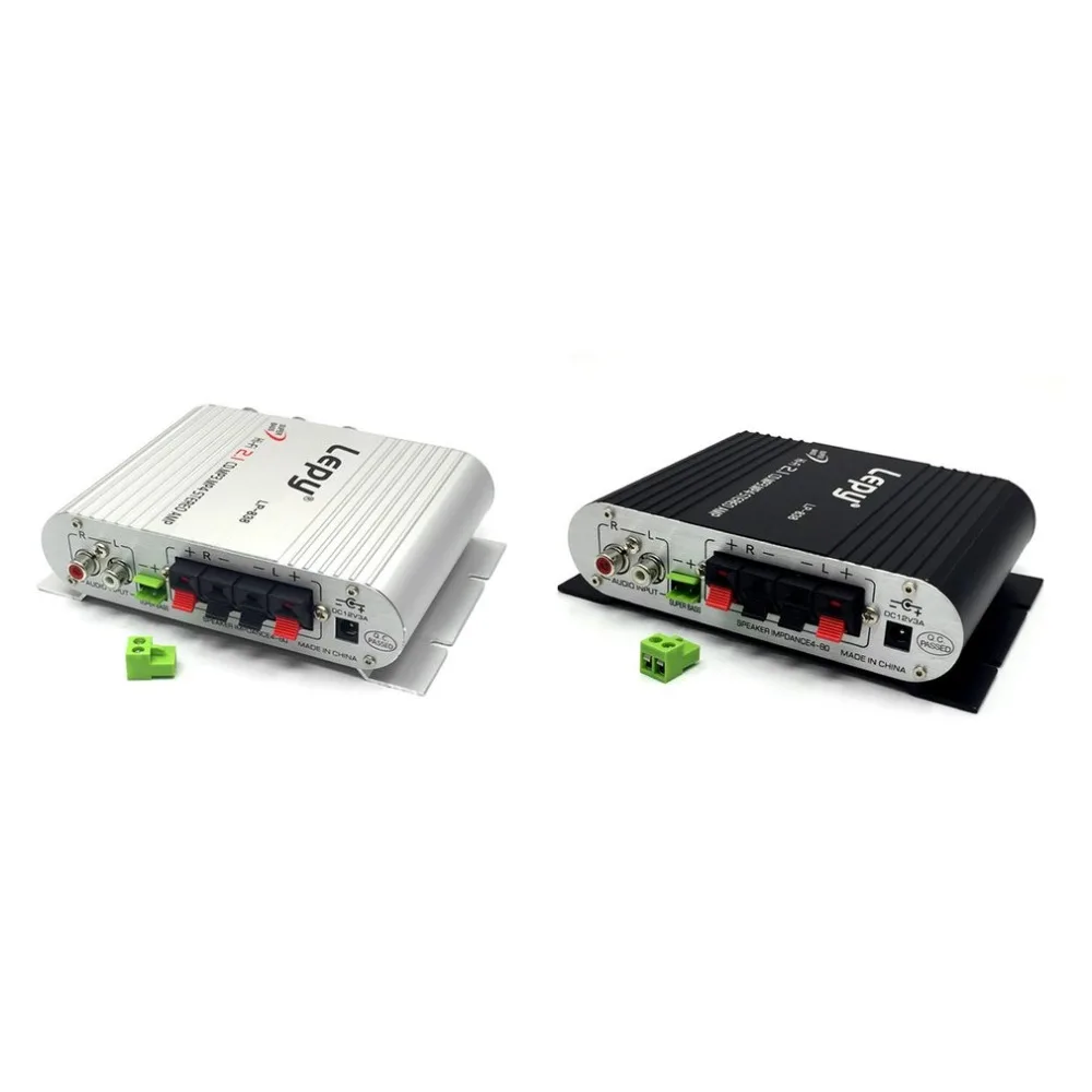 LP-838 портативный усилитель мощности Hi-Fi 2,1 MP3 радио аудио стерео бас усилитель динамиков плеер для дома автомобиля Мотоцикл черный белый