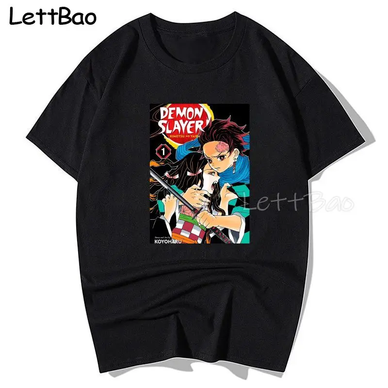 

Demon Slayer Kimetsu No Yaiba T Shirt Men Short Sleeved Cotton T-shirt Casual Japanese Anime Manga Tee Graphic Tshirt Inosuke