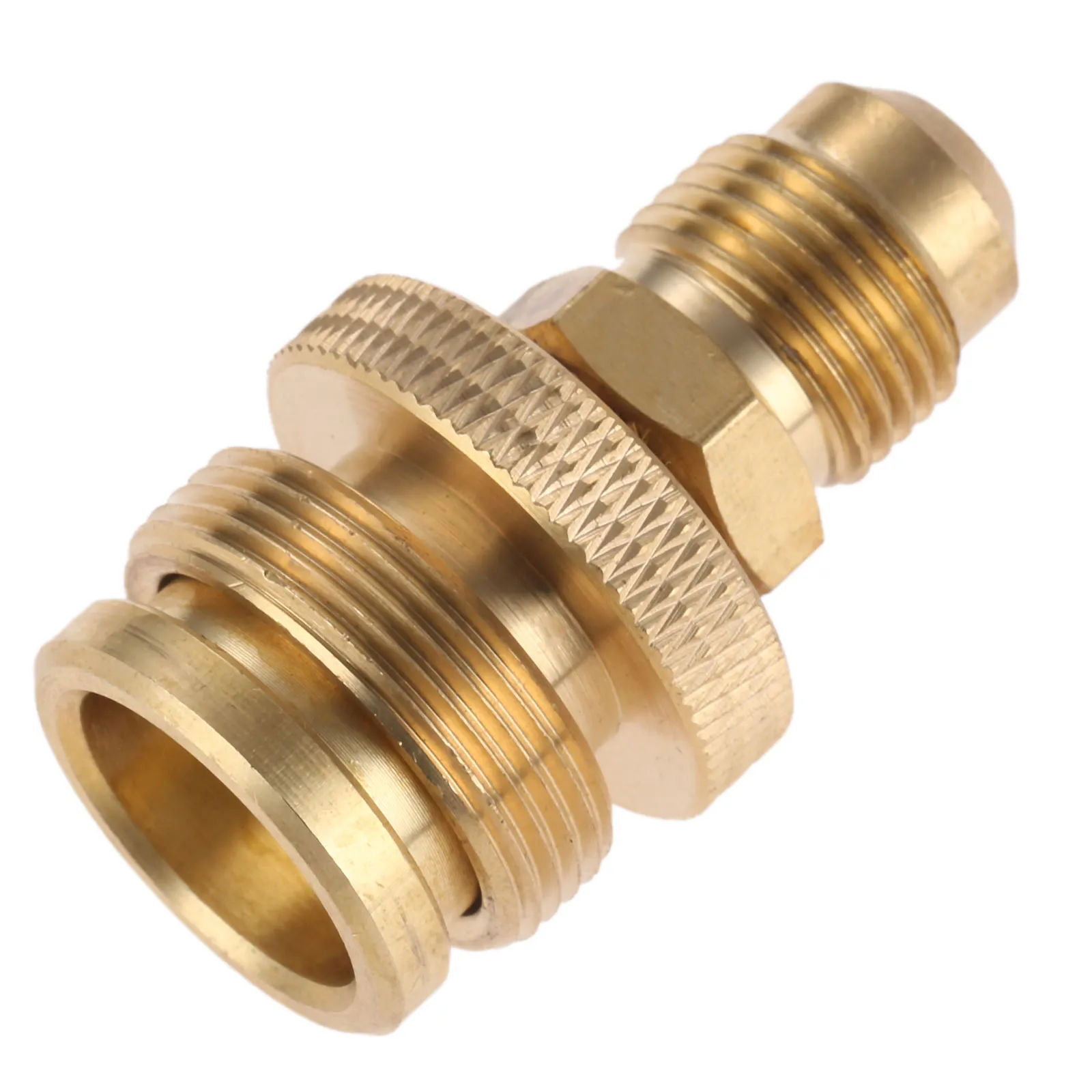 

1LB Propane Tank Cansiter Regulator Adapter Portable Camping Grill Stove Parts Solid Brass Connection Convert to 3/8 Male Flare