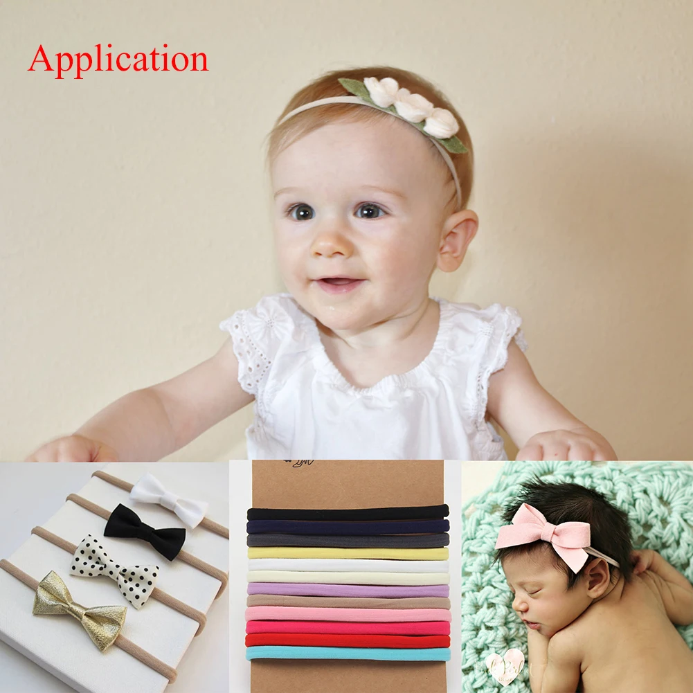 

10pcs/set Baby Solid Headband Children Fashion Stretchy Headwear Hair Accessories Headdress Girls Boys Nylon Elastic Hair Bands