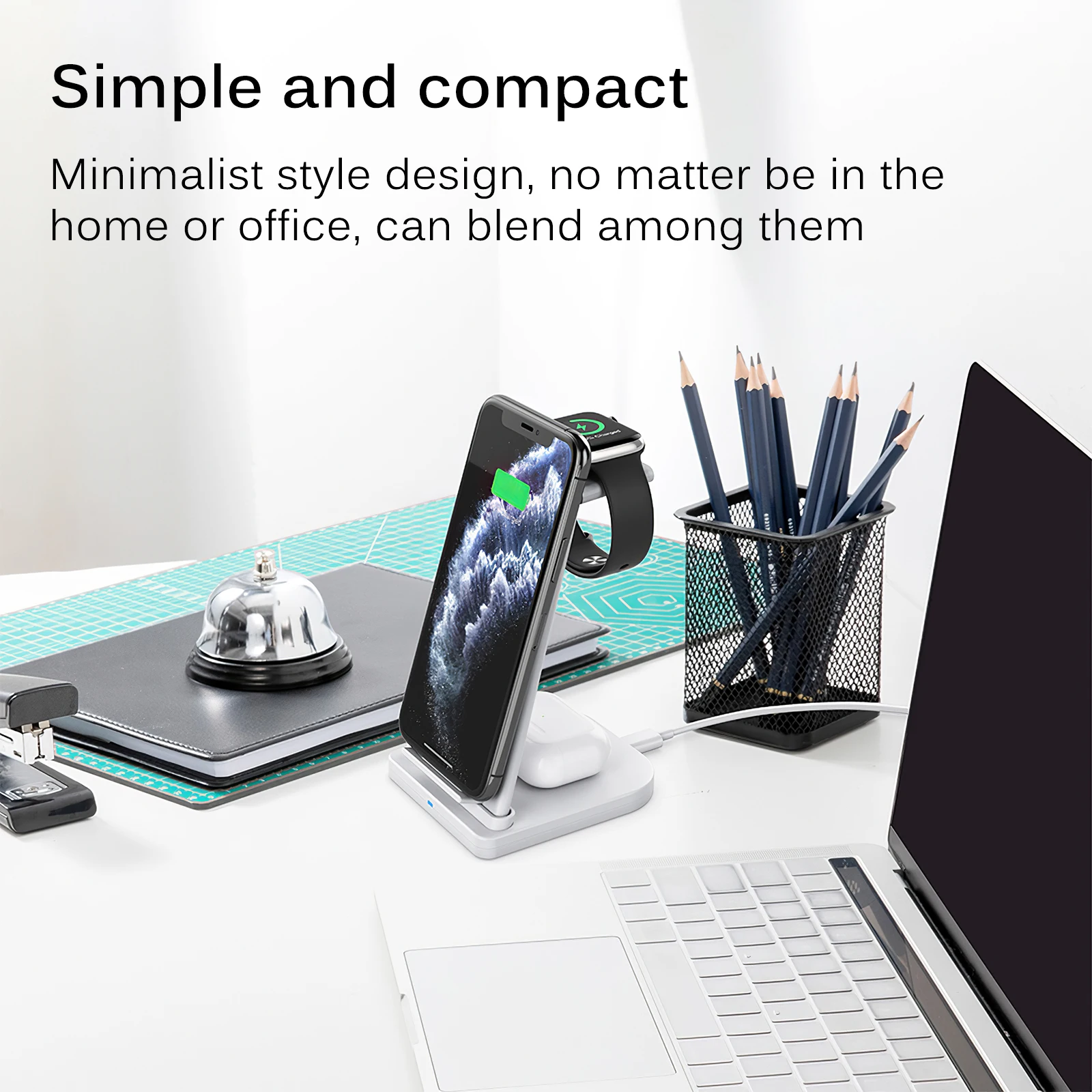 

QI 15W Fast Charge 3 In 1 Wireless Charger for iPhone 11 Charger Dock for Apple Watch 6 5 4 for Airpods Pro Wireless Charger