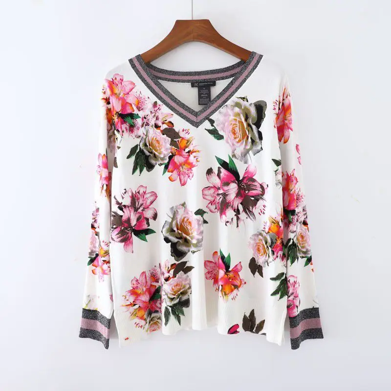 

The new Spanish Desigual trade Spring and Autumn women's knit bottom top, slim and fashionable printed top