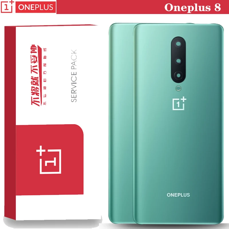 Оригинальный 1 + 8 задняя Корпус серый Батарея чехол для Oneplus стеклянных линз