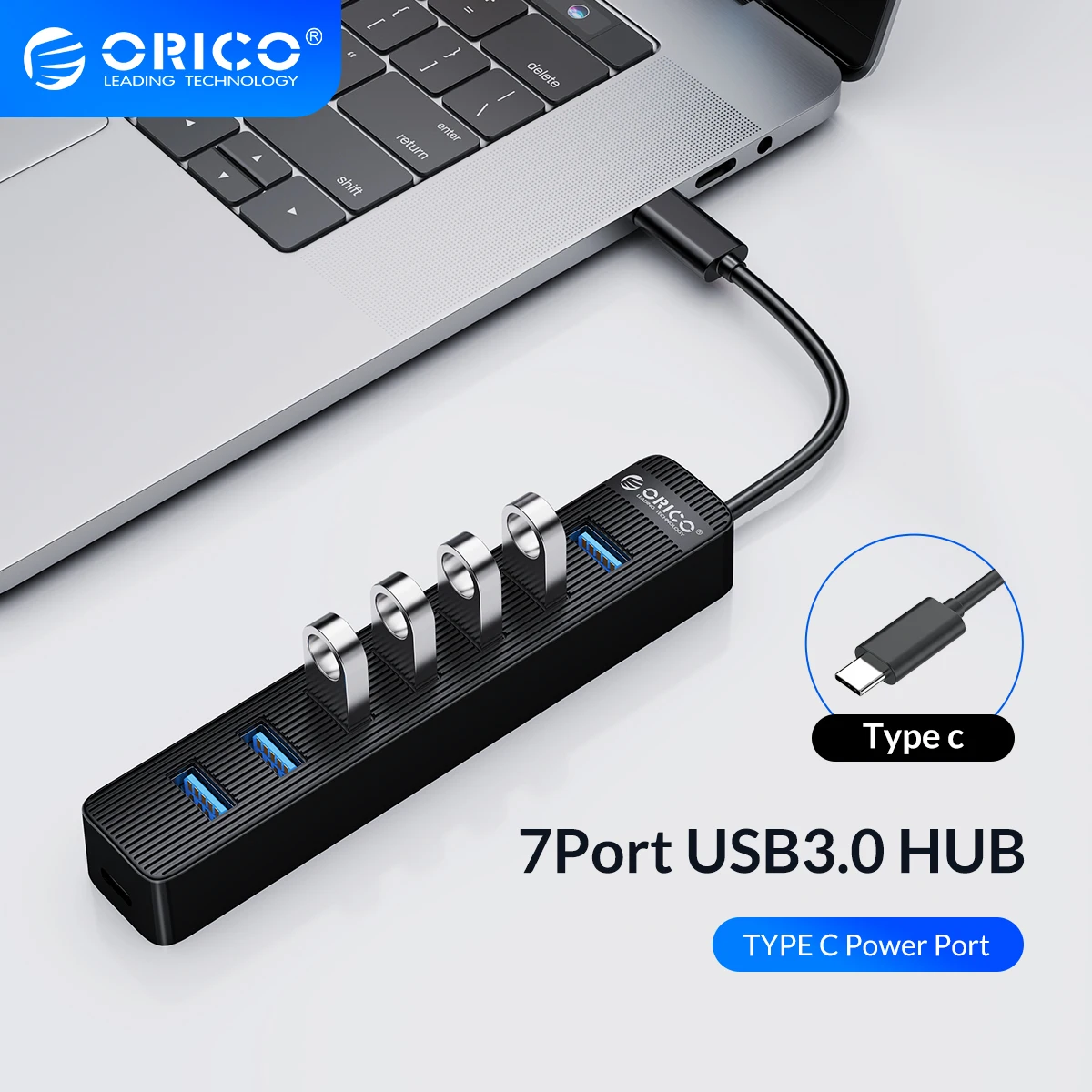 ORICO USB C концентратор 4/7 порт 3 0 с портом питания типа для ноутбука компьютера