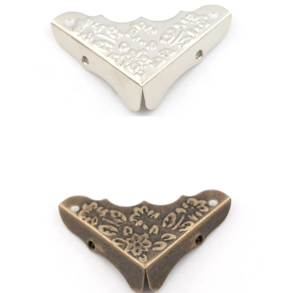 

4 Pieces Antique Jewelry Corner Protector Wooden Box Frame Feet Leg Decorative Protectors For Furniture Accessories