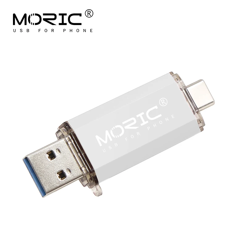 silver Лидер продаж, Usb флеш-накопитель OTG, Тип C, 128 ГБ, 64 ГБ, 32 ГБ, 16 ГБ, USB флеш-накопитель 3,0, высокоскоростной флеш-накопитель для устройств type-C - Цвет: silver