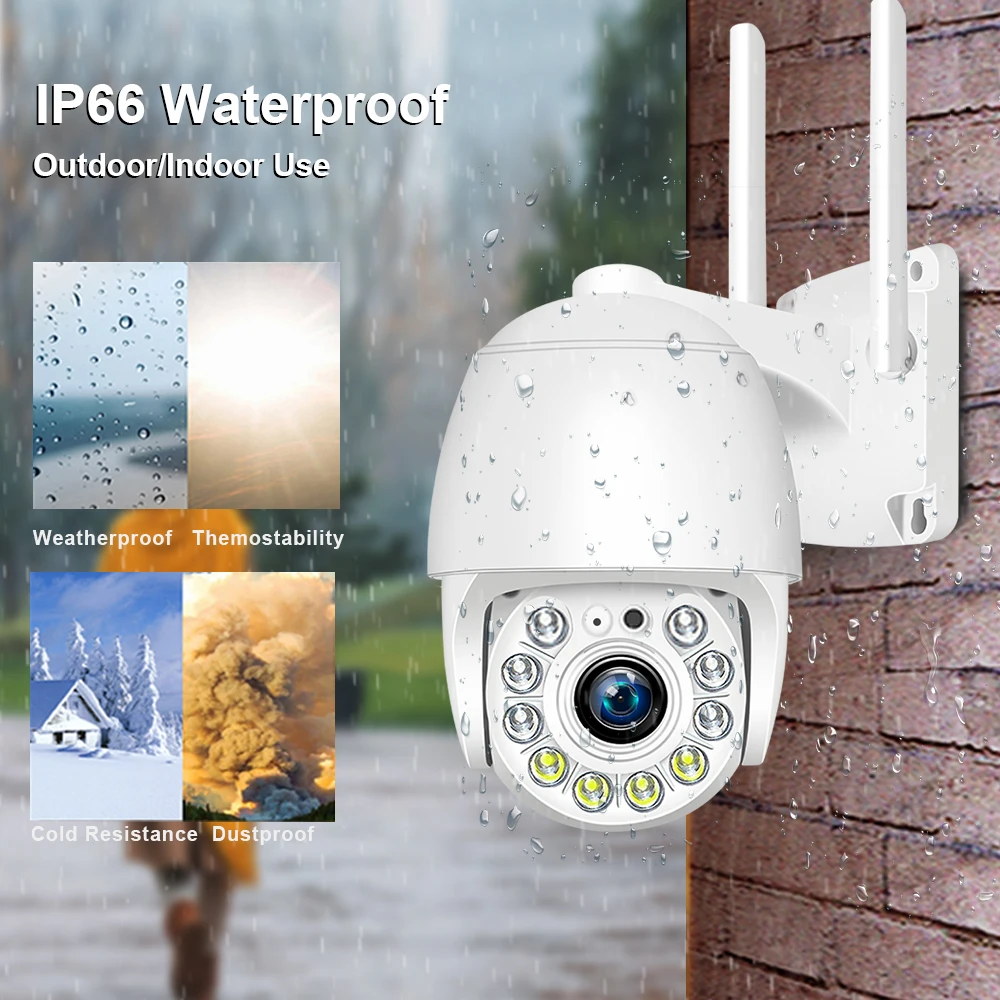 3MP Мини Wi-Fi PTZ IP-камера 4-кратный цифровой зум отслеживание движения двухстороннее