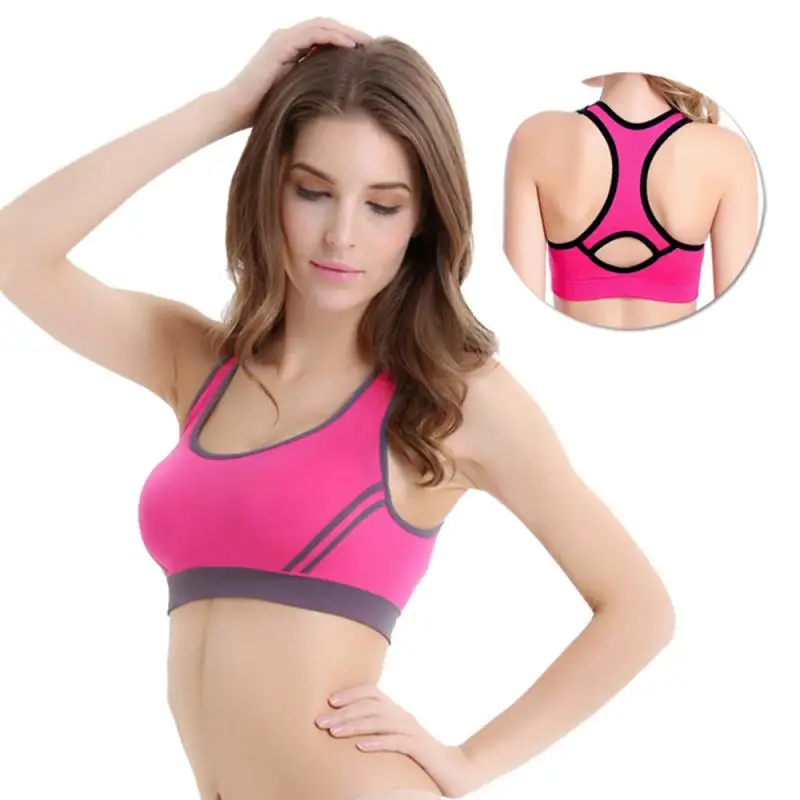 High Stretch Breathable Sports Bra Top Fitness Women Padded Sport for Running Yoga Gym Seamless Crop Tops 8 | Спорт и развлечения