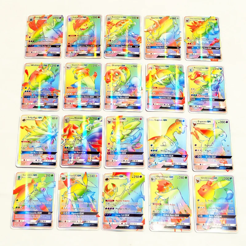 TAKARA TOMY Pokemon GX Shining Cards не повторяющиеся игры битва 200 шт. 20 60 торговые карты игра