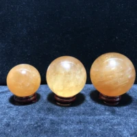 natural honey calcite hand polished feng shui mineral ball crystal sphere healing reiki home decoration stone handicraft spheres