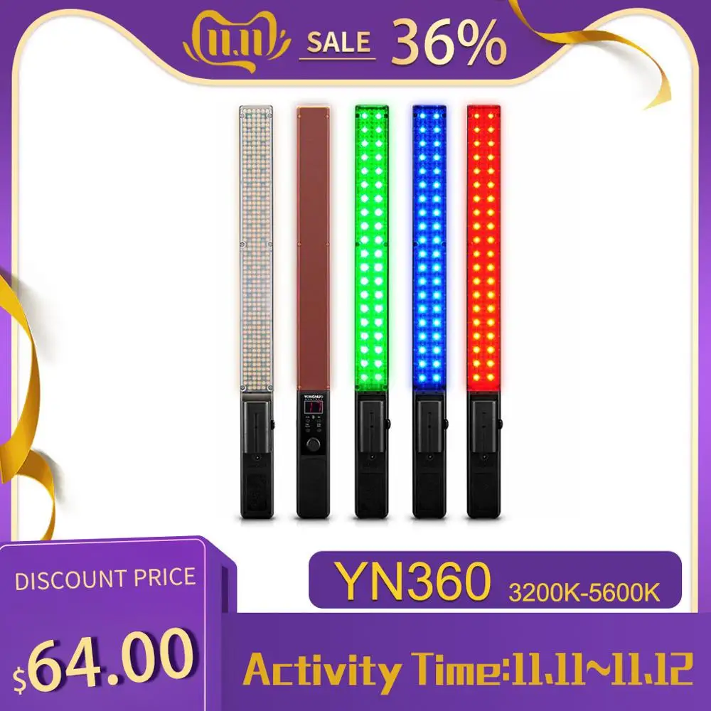 YONGNUO YN360 Pro светодиодный светильник для видео RGB полноцветный CRI95 + Макс. 2560LM