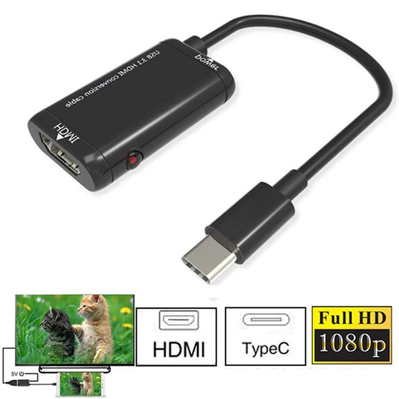 USB-C адаптер типа C к HDMI 1080P USB 3 1 type кабель для MHL мужчин и женщин конвертер функции
