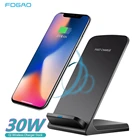Беспроводное зарядное устройство Qi 30 Вт для iPhone 13 12 Mini 11 Pro XS Max X XR 8 Type C, подставка для быстрой зарядки для Samsung S21 S20 Xiaomi Mi 11