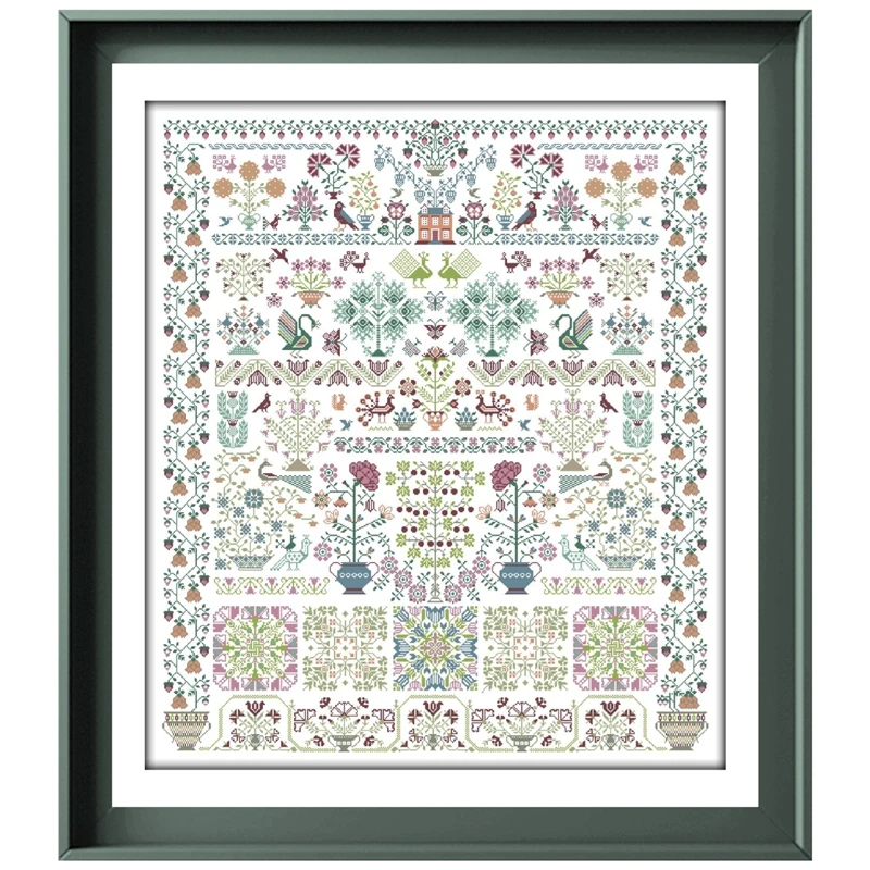 

Garden of eternal blossoms cross stitch kits cartoon pattern design 18ct 14ct 11ct unprint canvas embroidery DIY needlework