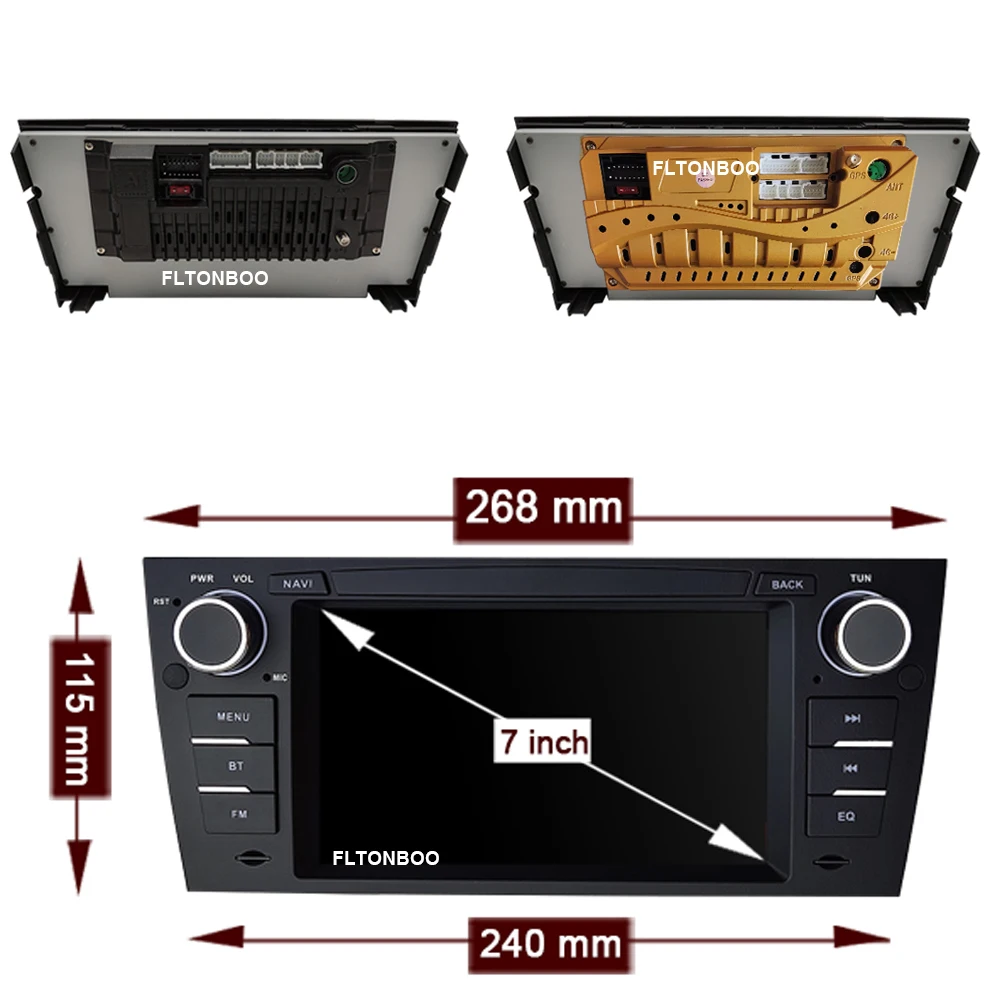 7-дюймовый Android 10 автомобильный радиоприемник с навигацией GPS мультимедийный
