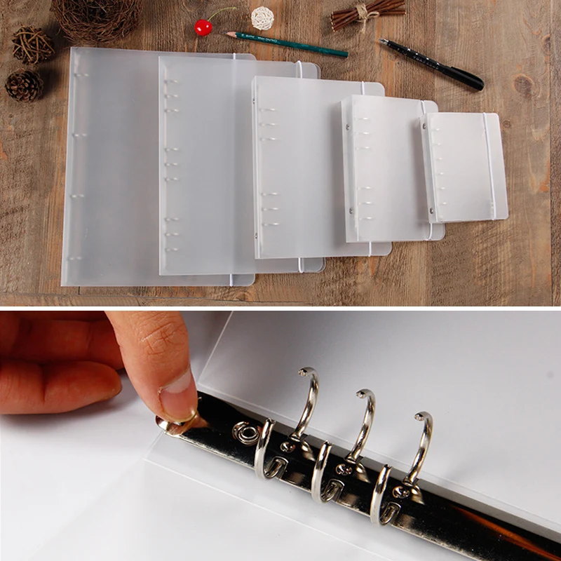 A4 A5 A6 A7 B5 Ring BinderNotebook Scrub Loose-Leaf Business Office Standard PP Inner Core Cover Note Book Journal Planner Offic |