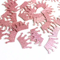 100pcs rose gold crown glitter confetti birthday bachelor hen party confetti wedding party table scatter decor diy supplies
