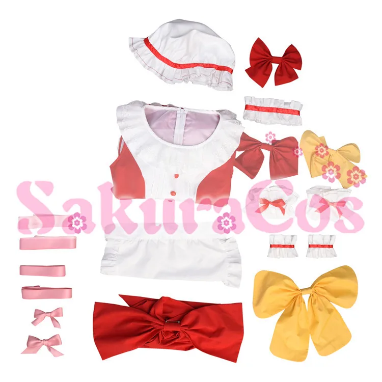 

Anime! Touhou Project Flandre Scarlet Lolita Maid Dress Lovely Uniform Cosplay Costume Halloween Outfit 2020 NEW Fress Shipping