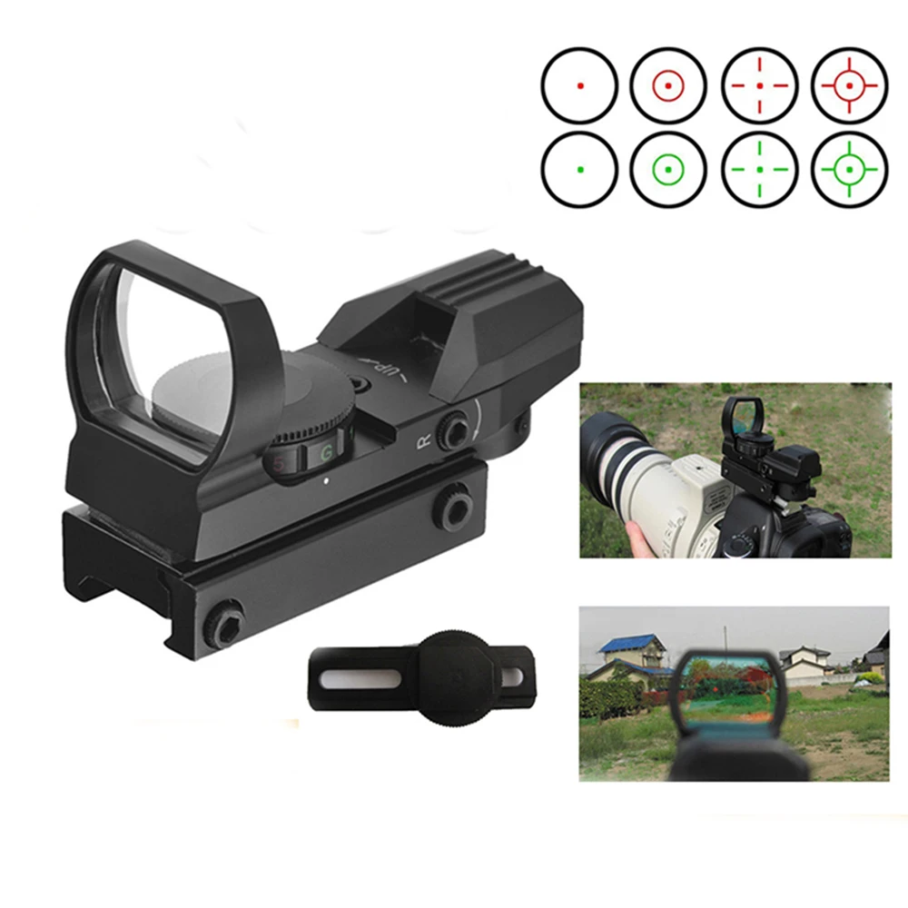 Охотничий прицел с 4 сетчатыми линзами красной и зеленой точками адаптером для