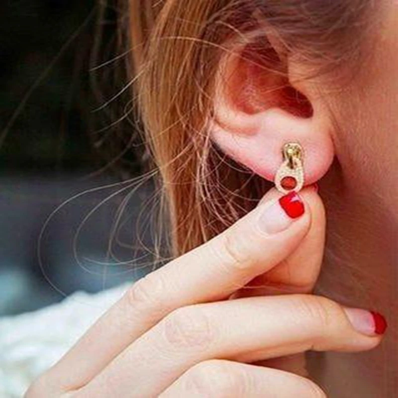 Новый персонализированное милое в форме молнии серьги клипс серебро 925 ювелирные