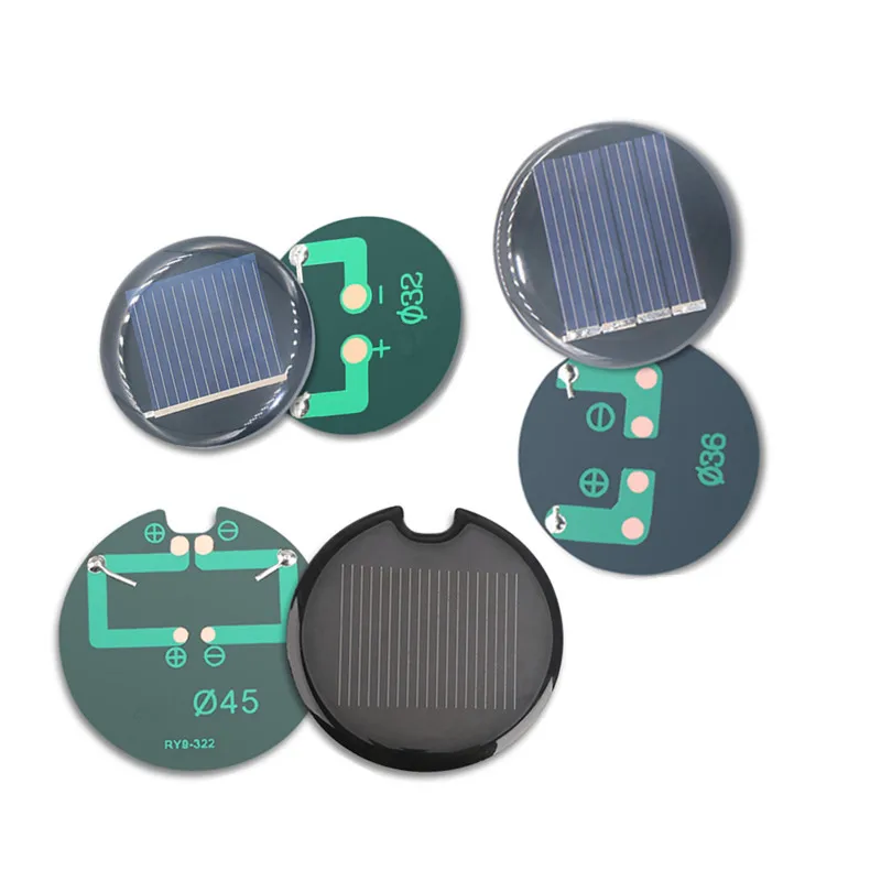 

1pc Mini Round Solar Panel New 0.5V 50mA 140mA 270mA Solar Cells Photovoltaic panels Module Sun Power battery charger