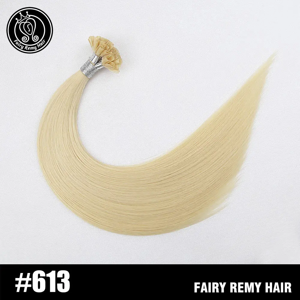 #613 Сказочные волосы remy 22 дюйма 1 г/прядь настоящие Реми натуральные u-кончики натуральные волосы для наращивания светлые цветные пряди волос на капсулах 50 г - Цвет: #613