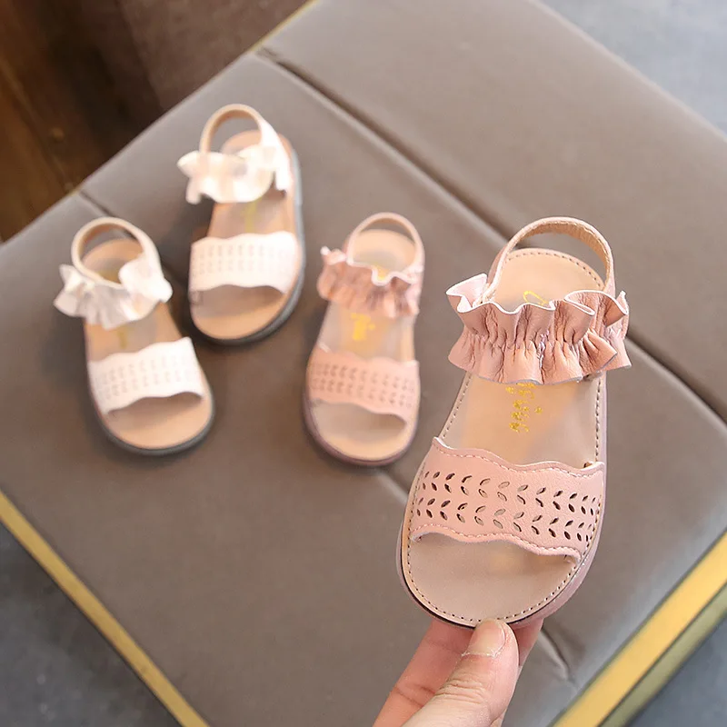 Детские сандалии для девочек летняя детская одежда Женская кожаная обувь милые с