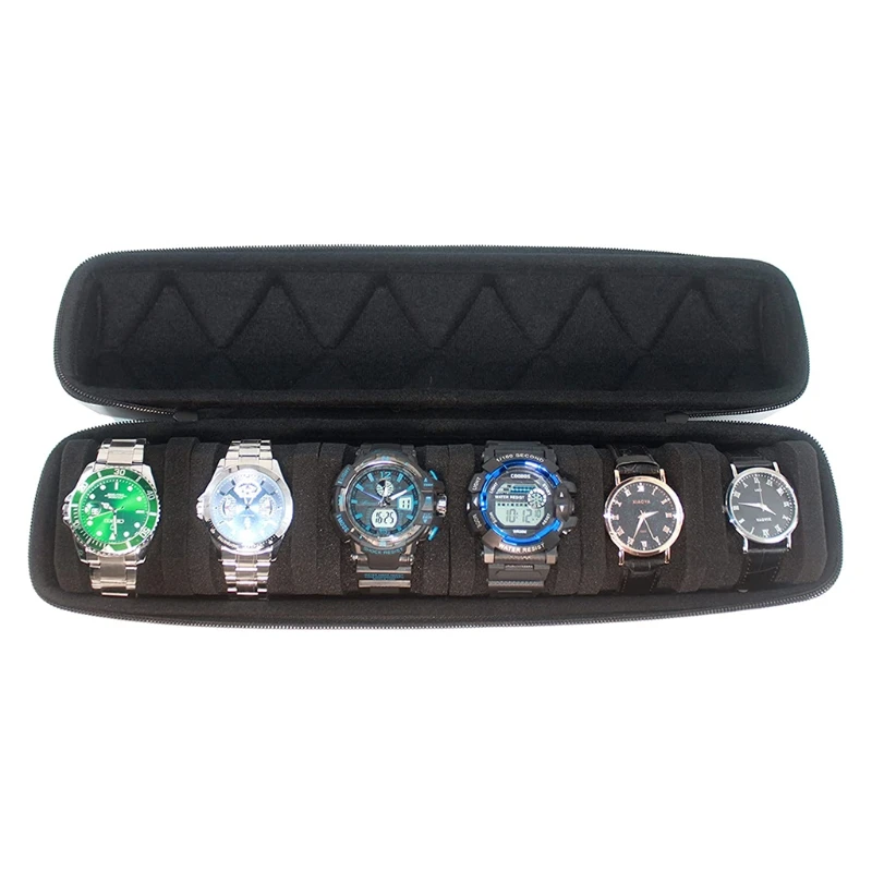 

3 / 5 Slots Watch Dislpay Roll Organizer EVA Watch Storage Case with Zipper Cushions Jewelry Storage Boxes for Men Women