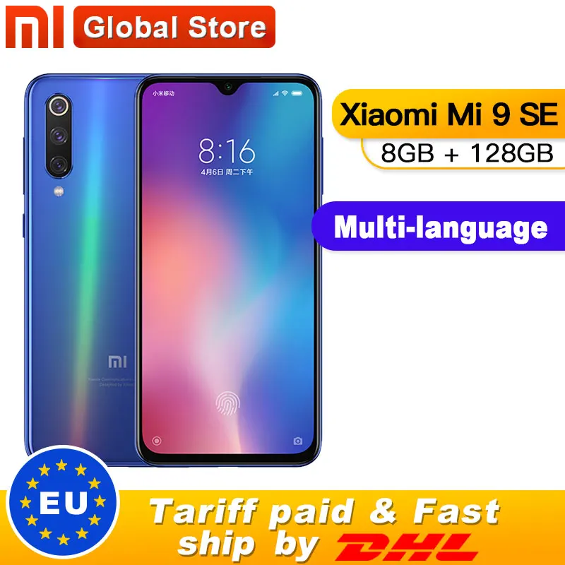 Global rom Xiaomi mi 9 SE 8 ГБ 128 Смартфон Snapdragon 712 четыре ядра 5 97 дюймов 48 МП тройная камера