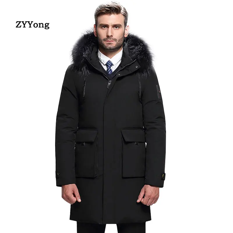 2020New Winter Long Jacket Windproof Male Cotton Fashion Men's Parkas Casual Man Coats High Quality Men Coat Plus Size XXXL