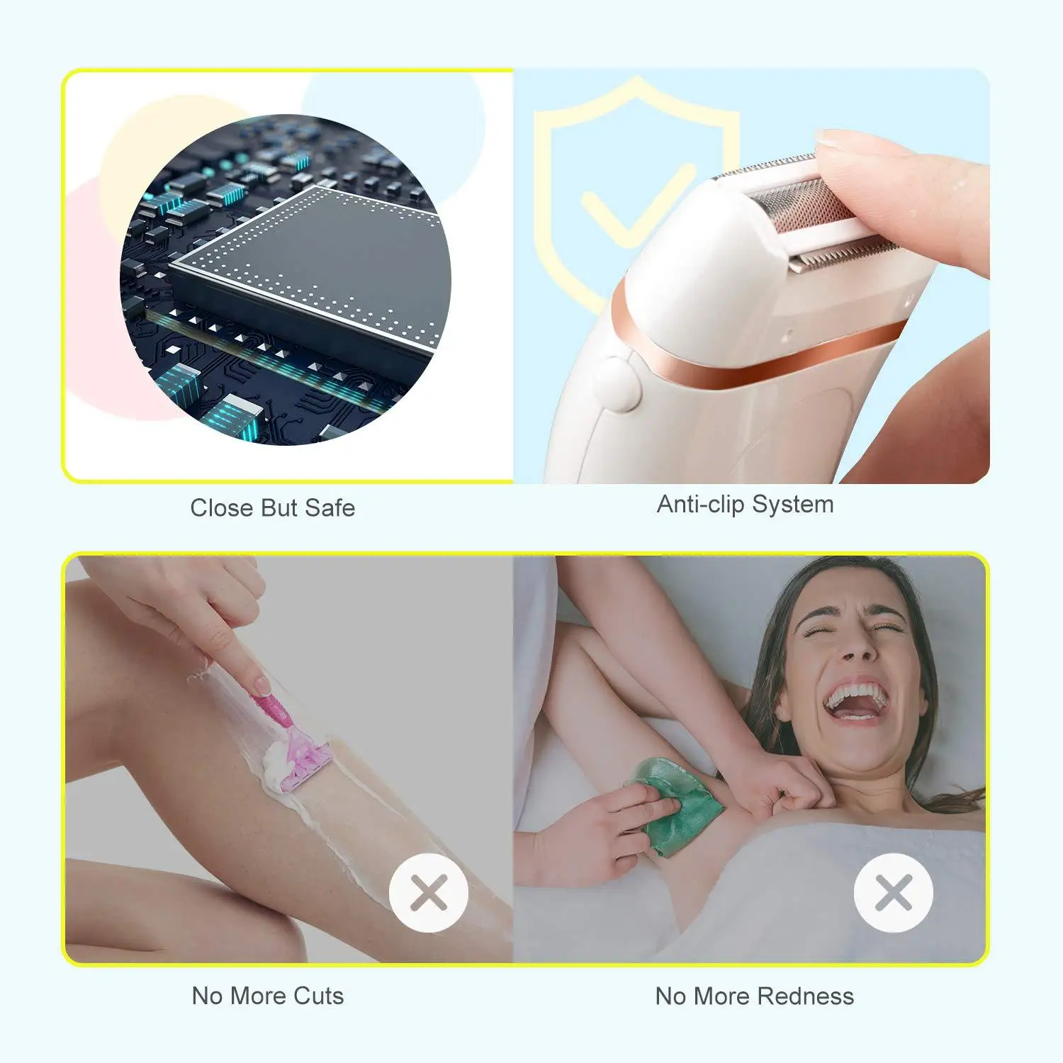 

Electric Razor Painless Women Epilator Beard Hair Removal Women's Shaving Machines Portable Shaver Female Waterproof Trimmer LCD