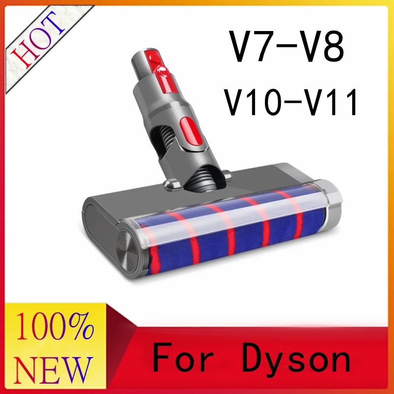 

Cabeçote de rolo macio absolute, liberação rápida, cabeça de piso elétrico para dyson v7 v8 v10 v11, peças de reparo de aspirado