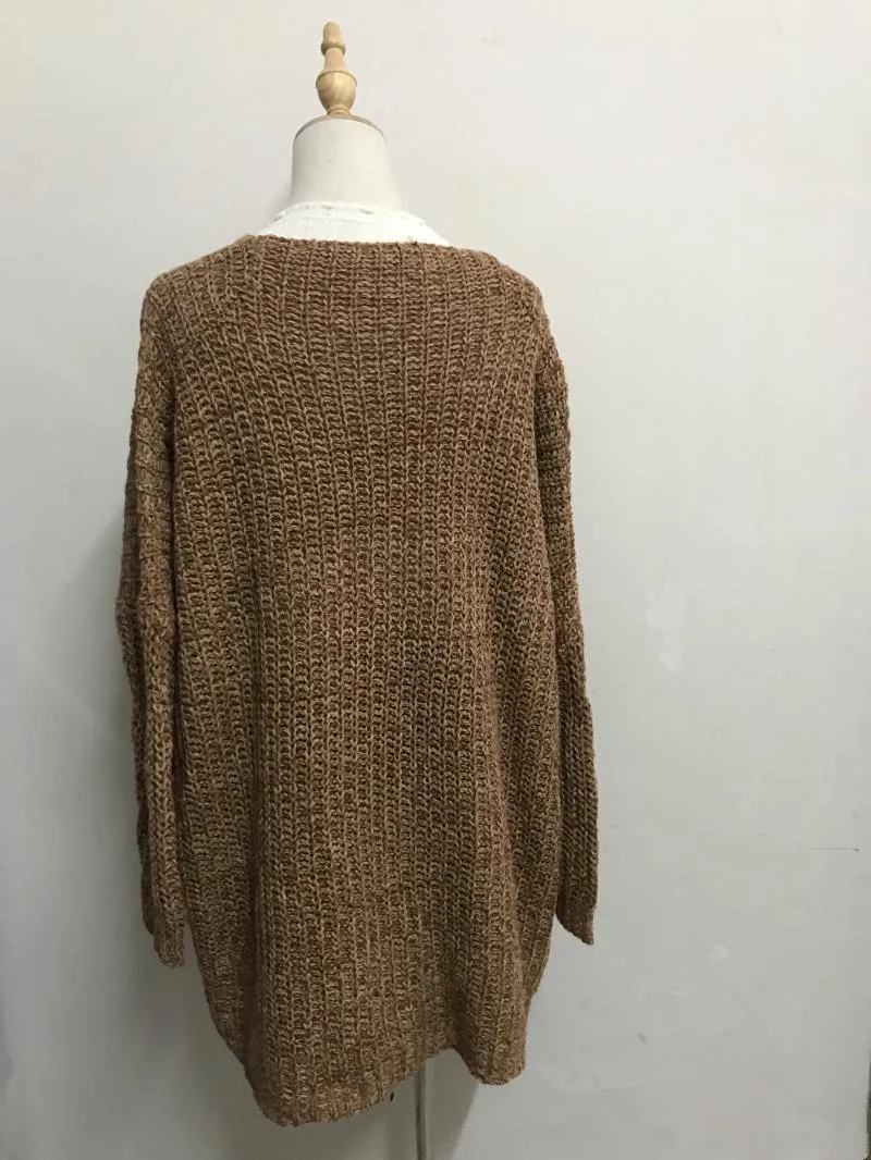 H. SA женские свитера, джемперы Vneck, дешевые зимние повседневные вязанные пуловеры, большие размеры, топы с длинным рукавом, женские топы