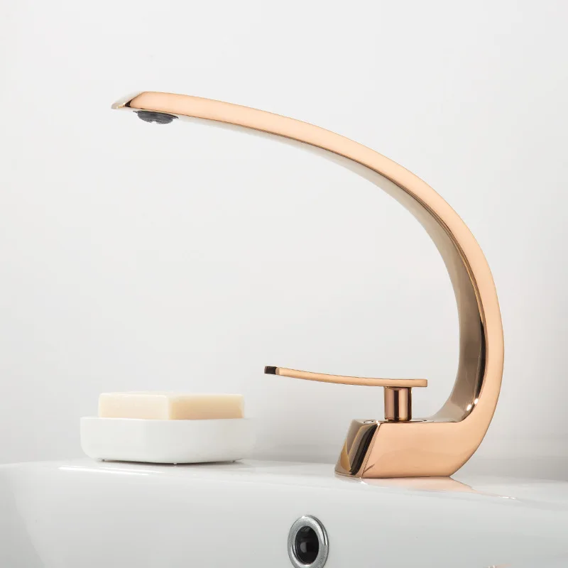 Элегантный медный смеситель Moon для горячей и холодной воды ванной комнаты