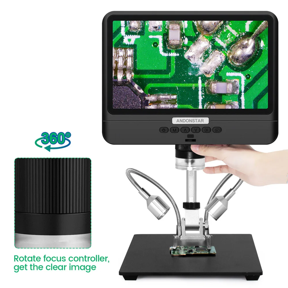 

Andonstar Microscope 1080P Adjustable 8.5 Inch LCD Display Microscope for Soldering Digital Microscope Scope Soldering Tool