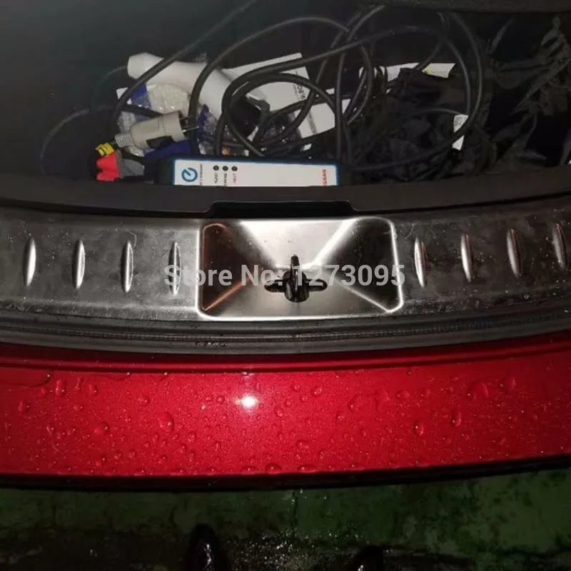 Для Nissan Leaf нержавеющая интерьерная защита заднего бампера Накладка порога задний багажник защита педали аксессуары для автомобиля