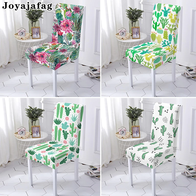 

Cactus Design Washable Anti-dirty Chair Cover Kitchen Seat Covers Universal Size For Banquet Living Room Decor
