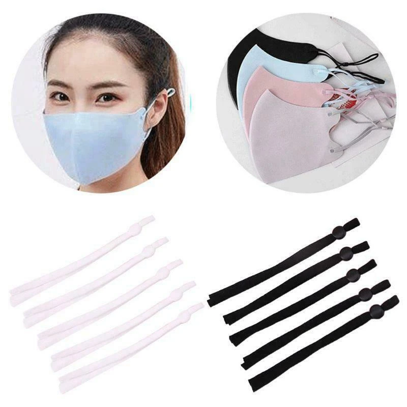 100 шт 5 мм Швейные Эластичная лента шнур с регулируемой пряжкой Маска ушной шнурки