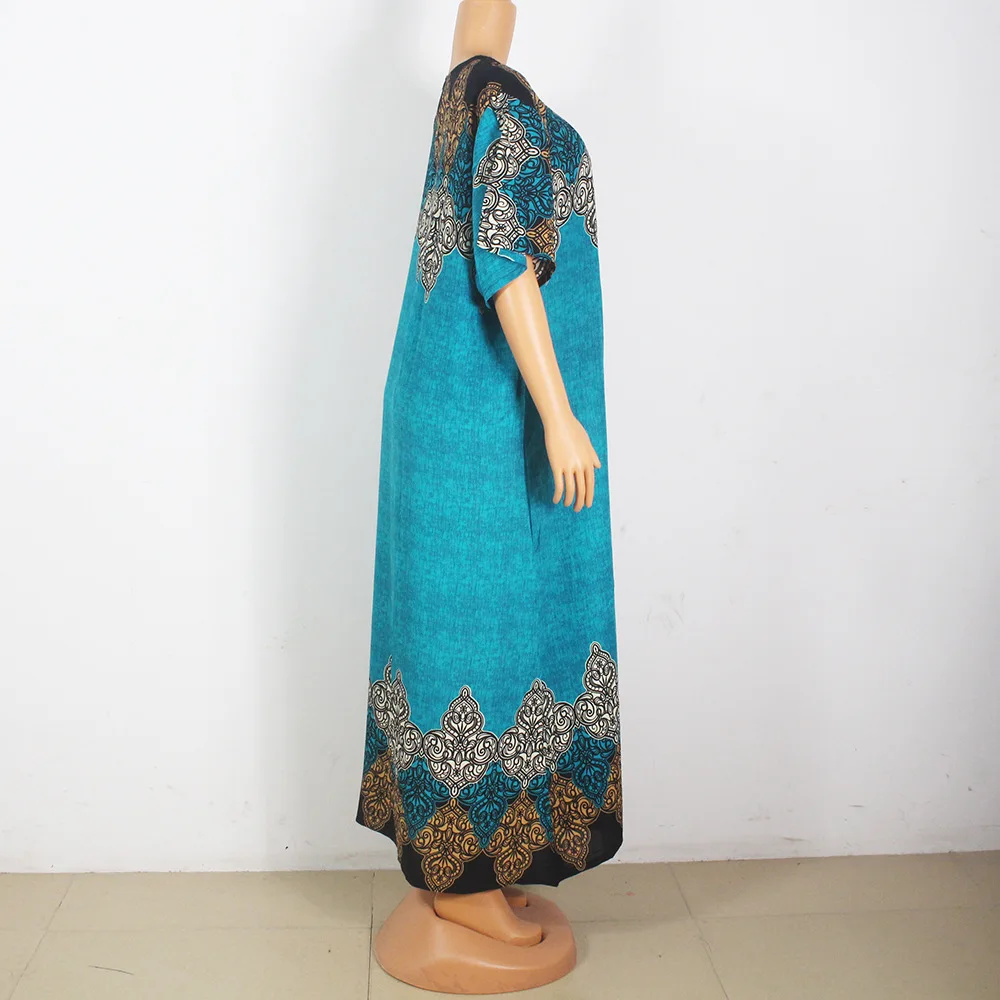

2021 New Arrival African Women Printing Cotton Plus Size Long Dress African Dresses for Women African Clothes Women