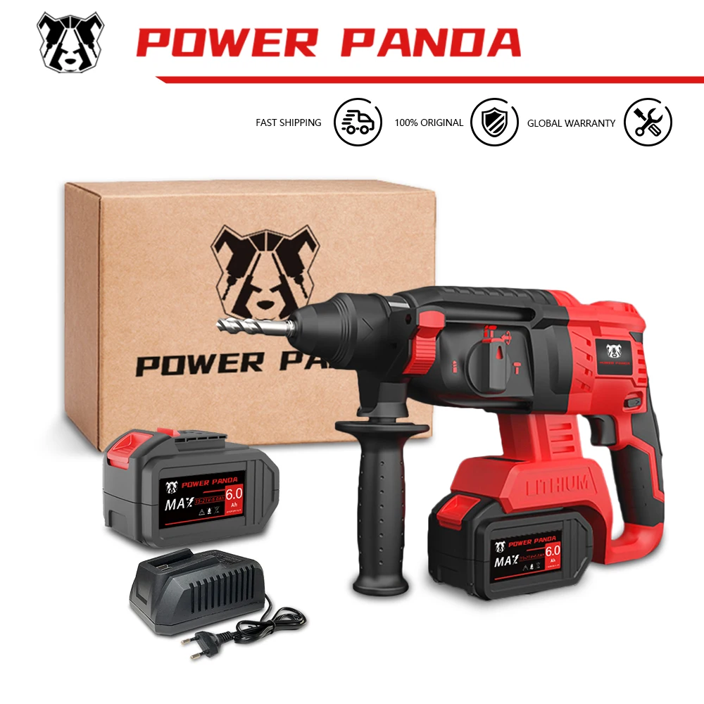 

POWER PANDA 21V Electric Impact Drill Rotary Hammer Brushless Motor Cordless Hammer Electric Pick