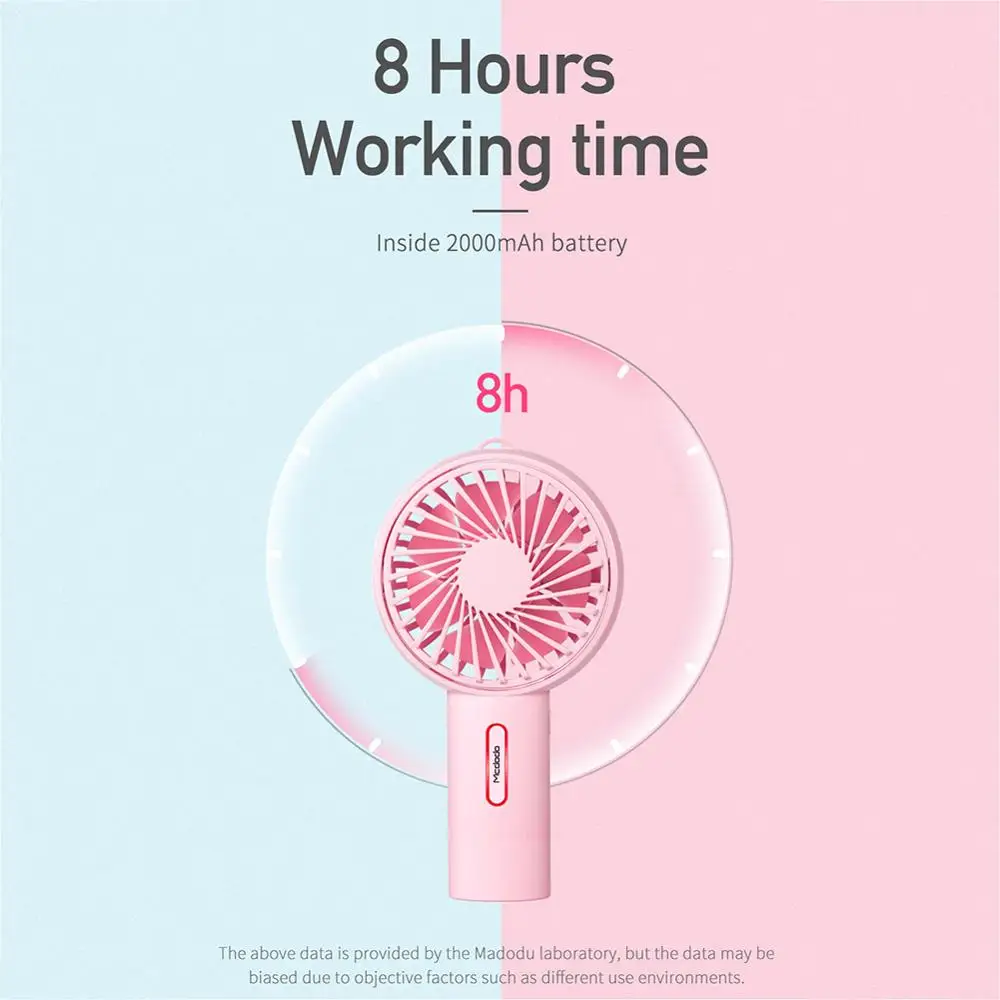 Вентилятор с аккумулятором USB 3 скорости регулируемый подвесной мини-вентилятор