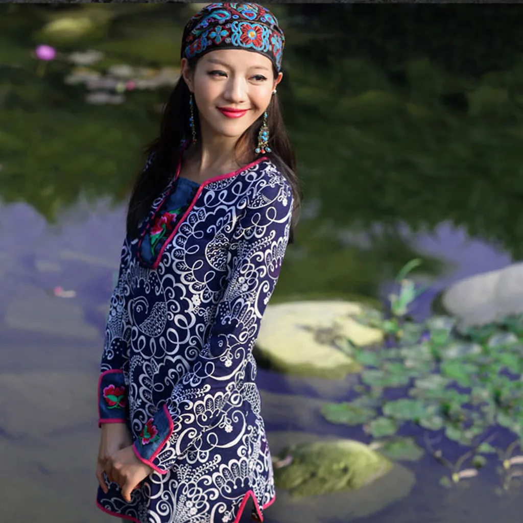 Women Mexican Style Ethnic Vintage Embroidery Flowers Bandanas Red Print Hat шапка женская зимняя czapka zimowa winter hat |