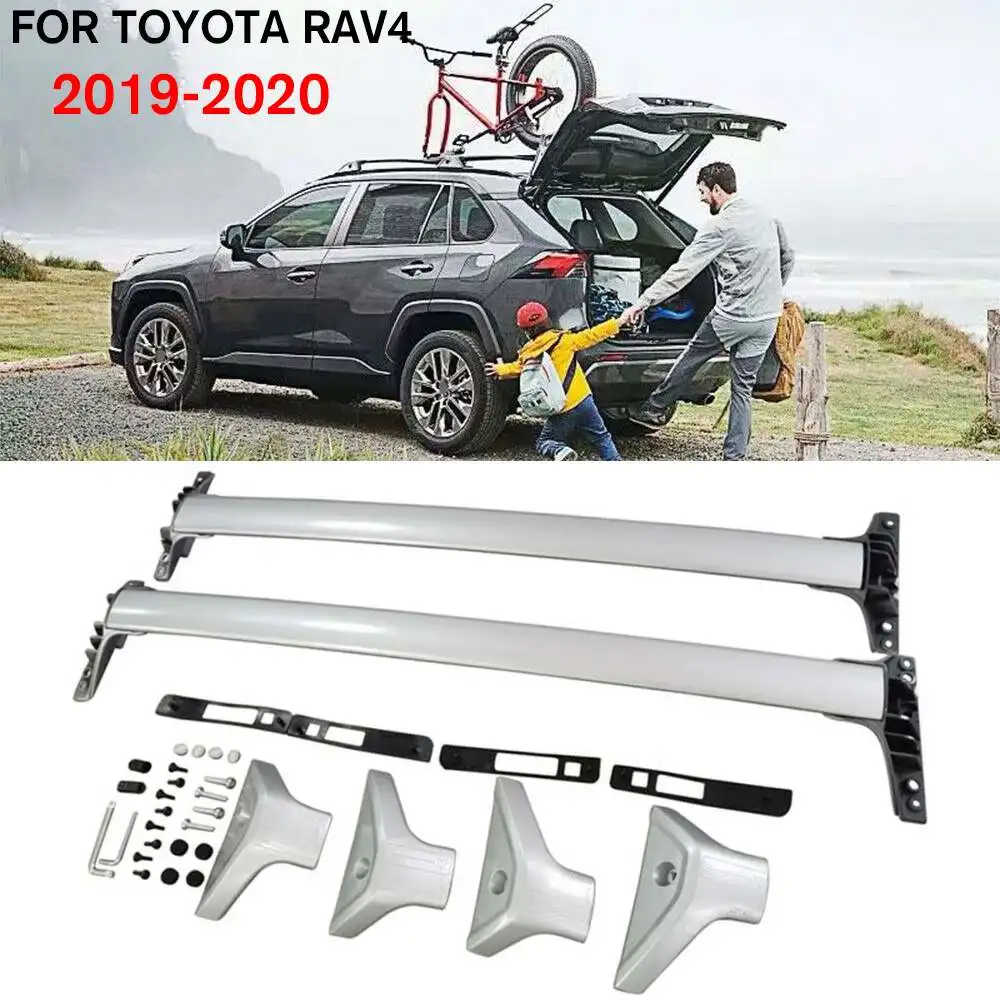 2 шт. багажник на крышу для TOYOTA RAV 4 rav4 2019 2021 из алюминиевого сплава|Багажники крыши