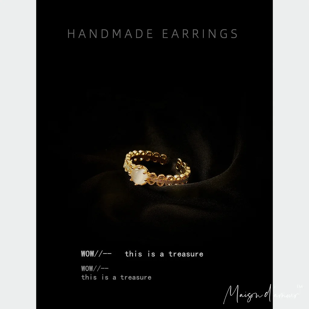 

Оптовая продажа корейская мода Кот Eyestone 14K позолоченное Открытое кольцо Vintag роскошное женское Ювелирное Украшение в стиле барокко