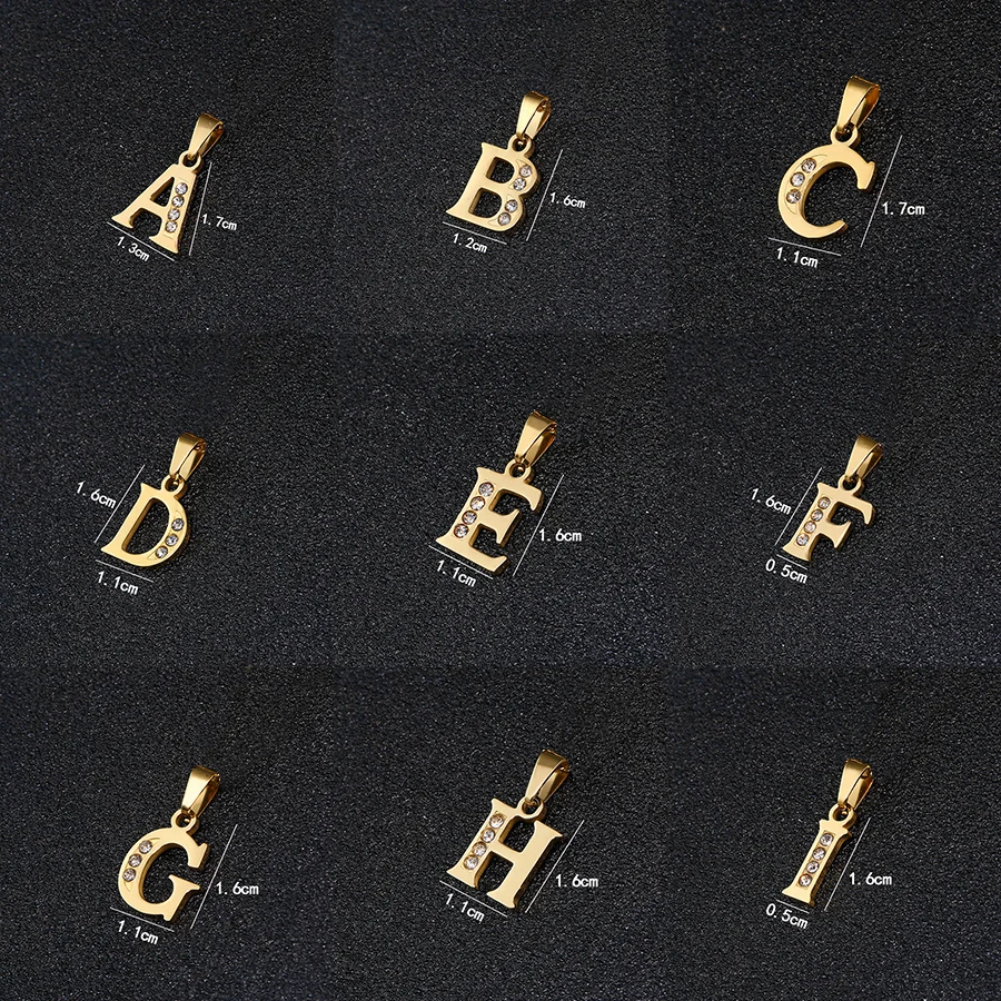 

Alphabet Stainless Steel 26 Letters Initial DIY Small Initial Charms Pendant for Necklace&Bracelets Jewelry Making Supplies