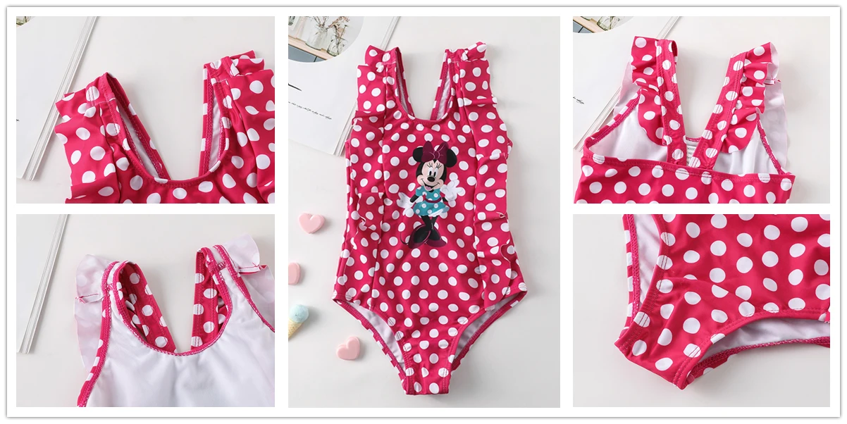 New Kids& Baby Girls Swimsuit 2~16Y Girls Swimwear Children one piece Cartoon Swimwear High quality Kids Beach wear- 9021MIX